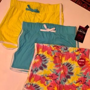 Pink Velvet 🆕 3-Pack Girl’s Shorts Set-Size 14